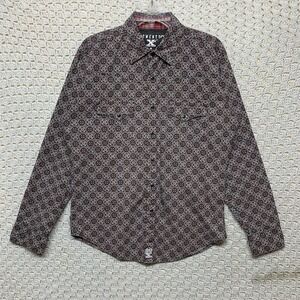Twenty‎ X 20X Pearl Snap Western Shirt Mens M Long Sleeve Geometric Cowboy Rodeo